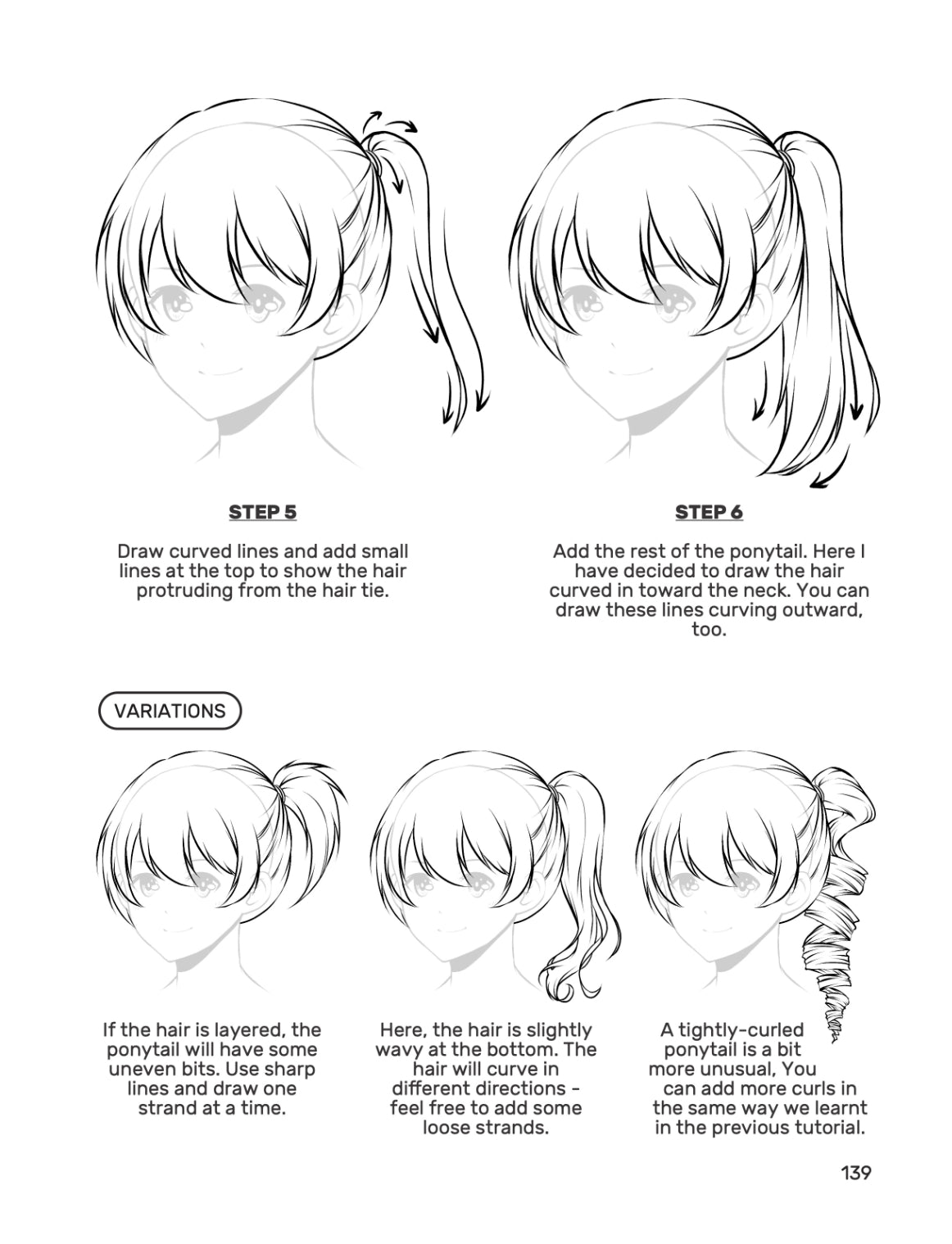 How to draw manga style hair step by step by FUKURÔCómics - Make